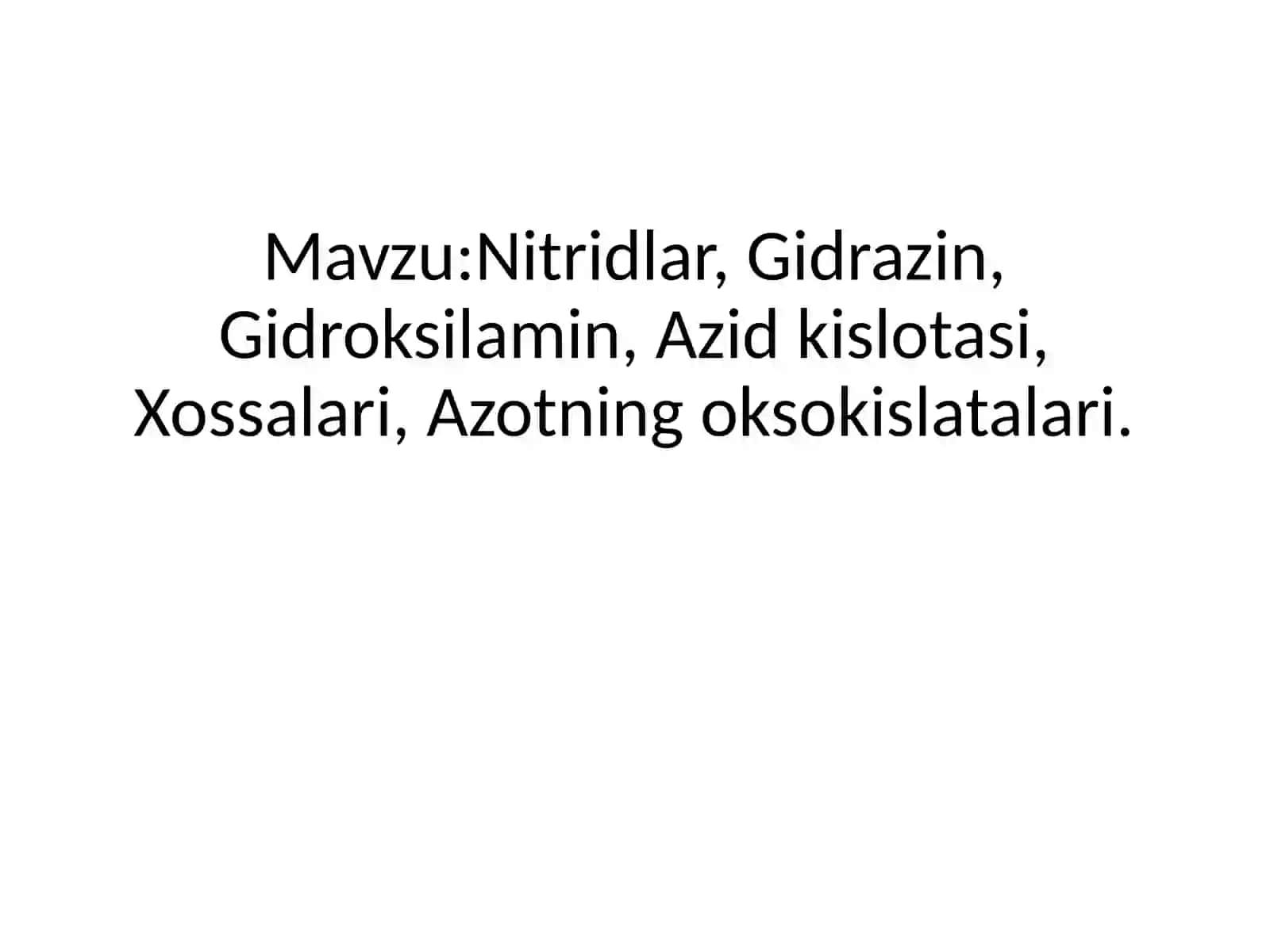 Nitridlar 2