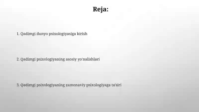Antik davr psixalogiyasi 2