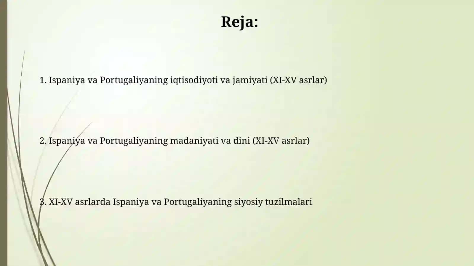 XI-XV asrlarda Ispaniya va Portugaliya davlatlari 2
