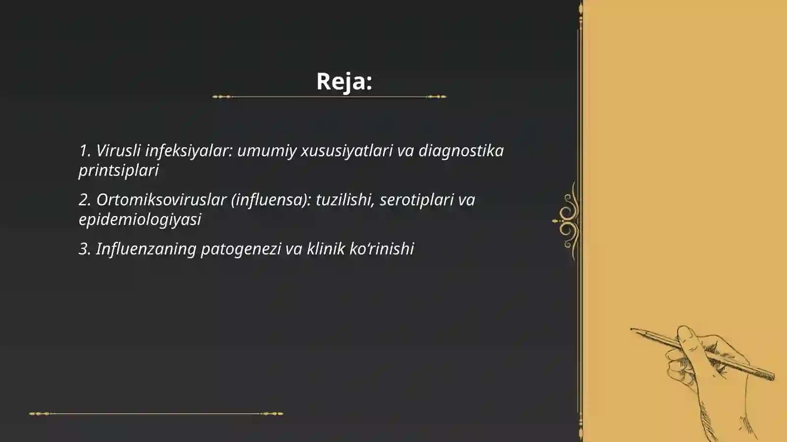 Virusli infeksiyalar. Orto-va paramiksoviruslar tavsifi 2
