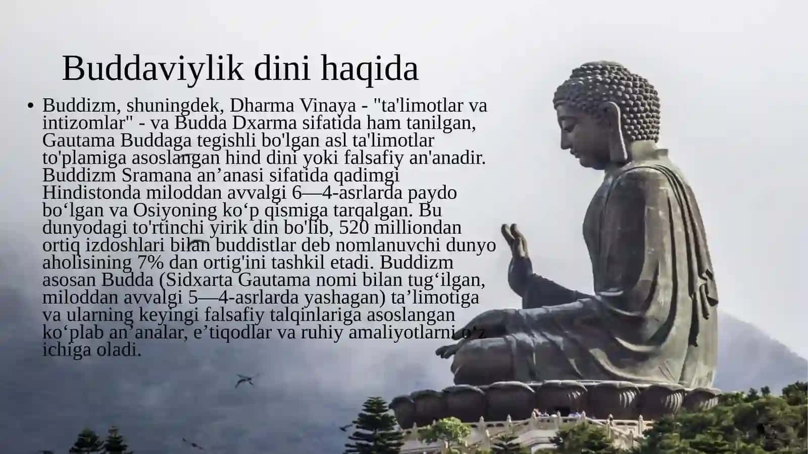 Dunyo dinlari. Buddaviylik, Xristian va Islom 2