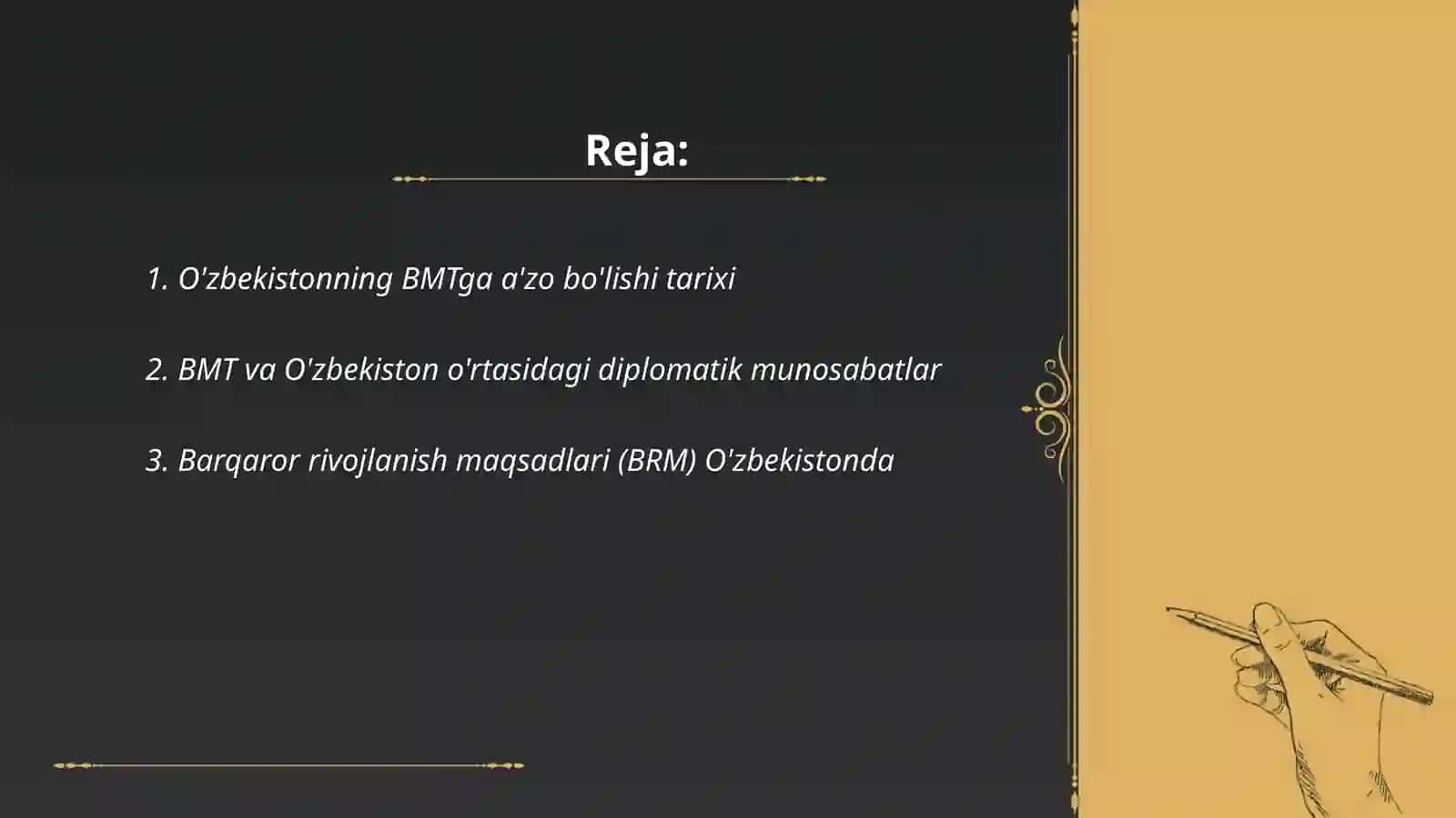 O’zbekiston va BMT urtasidagi munosabatlar 2