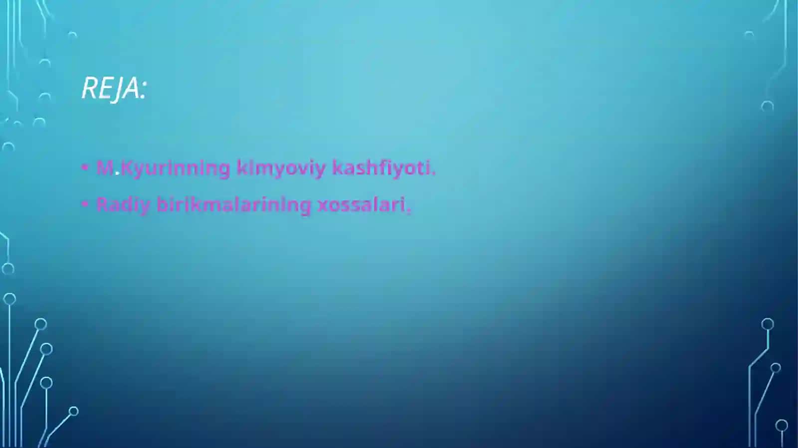 M.Kyurinning  kimyoviy  kashfiyoti 2