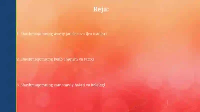 Shashmaqom.Musiqiy meros 2