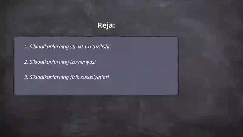 Sikloalkanlar 2