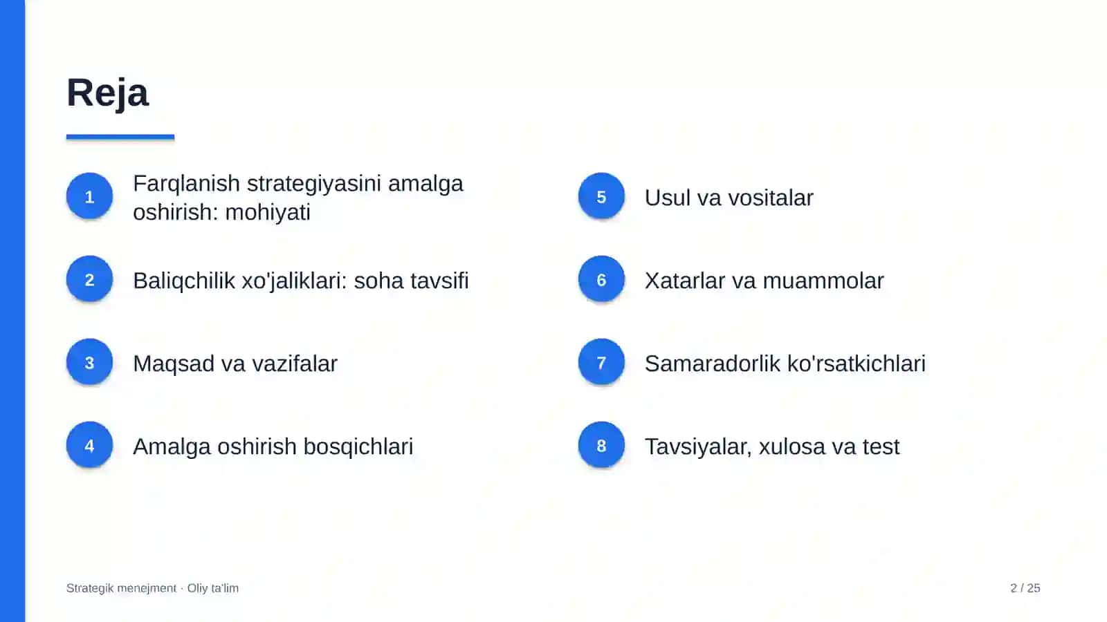 Strategik menejment · Oliy ta'lim 2