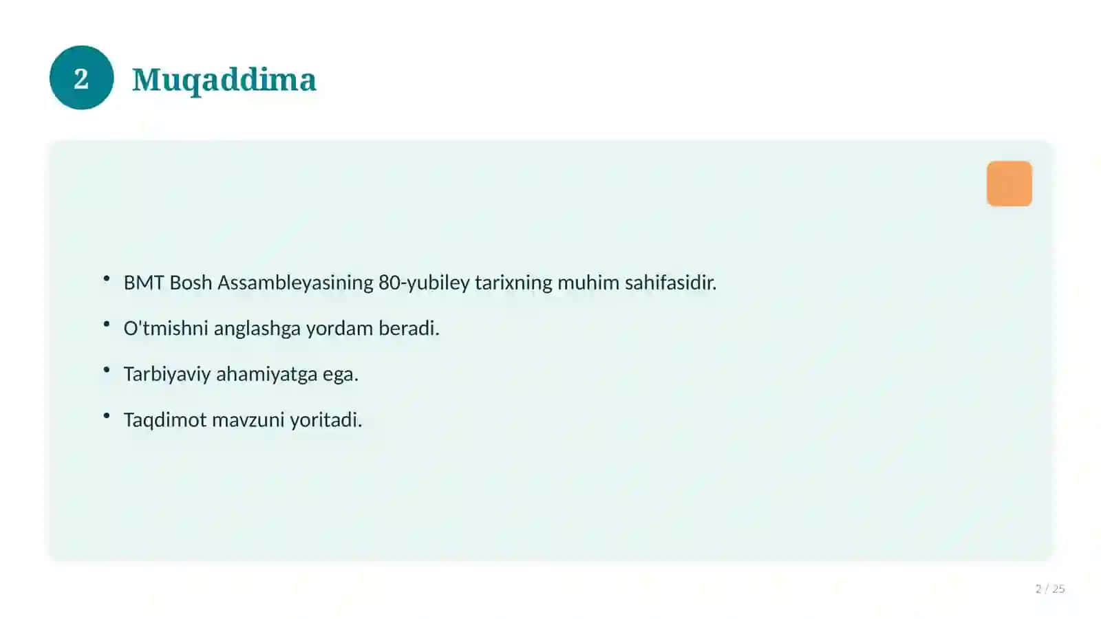BMT Bosh Assambleyasining 80-yubiley 2