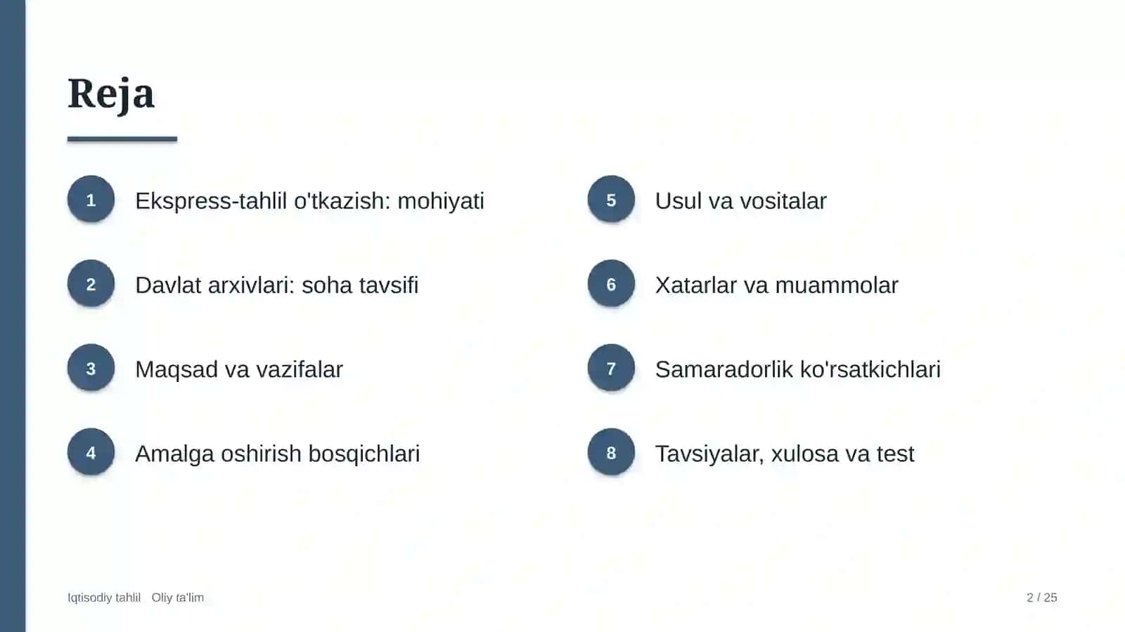 davlat arxivlarida ekspress tahlil o'tkazish 1365 2
