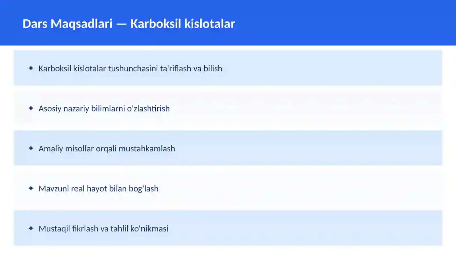Ketonlar O'qituvchilar va talabalar uchun dars ishlanma 2