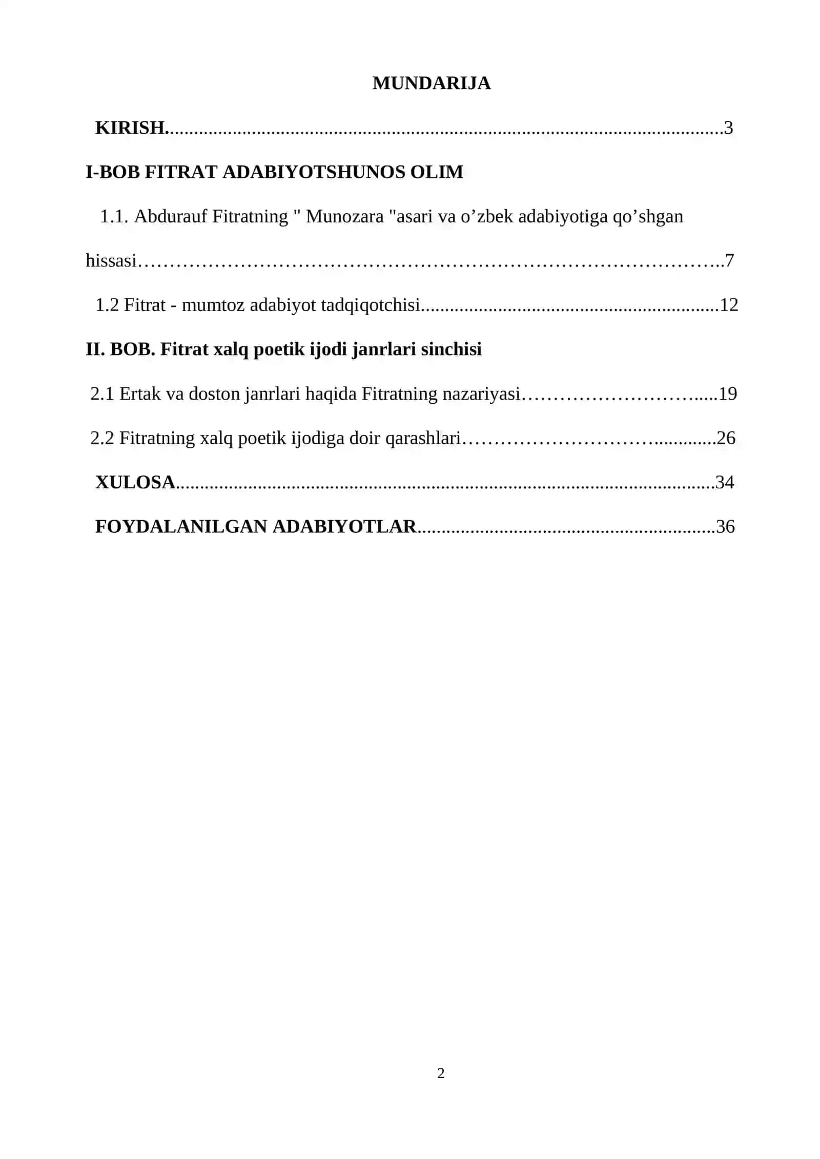 Fitratning «Munozara» asari poetikasi 2
