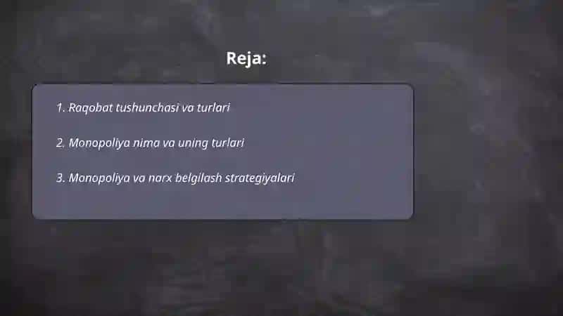 Raqobat va monopoliya 2