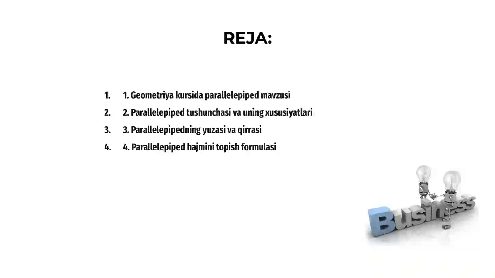 Geometriya kursida parallelepiped mavzusi 2