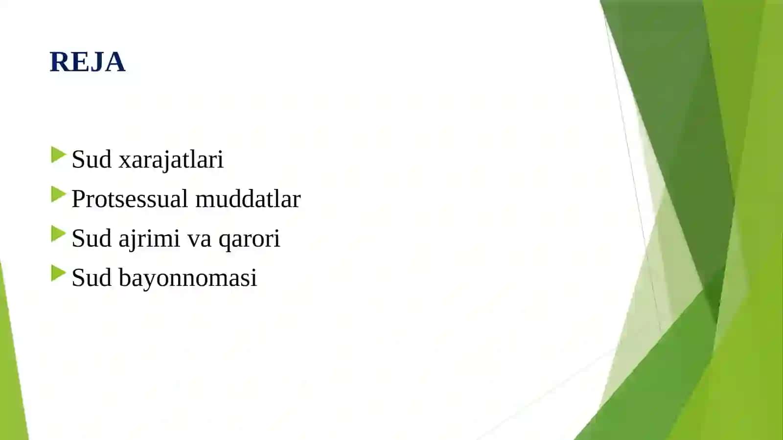 PROTSESSUAL MUDDATLAR 2