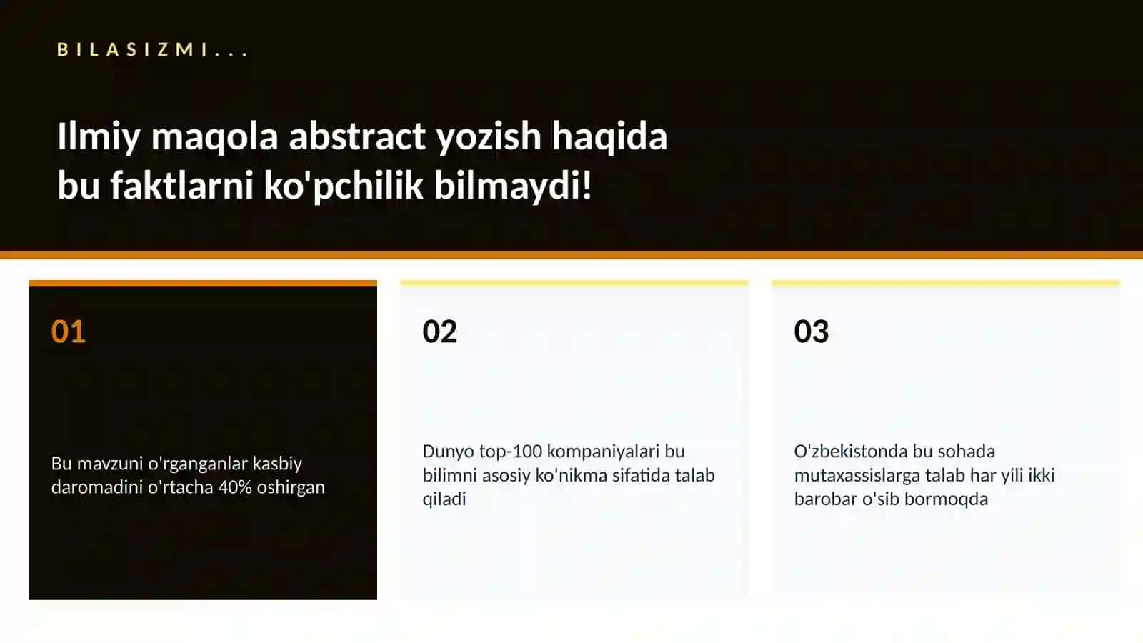 Ilmiy maqola abstract yozish 2