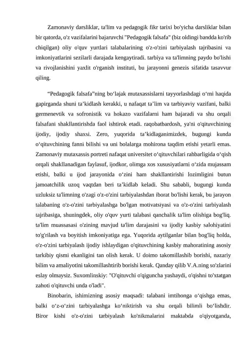 Pedagogik falsafa 2
