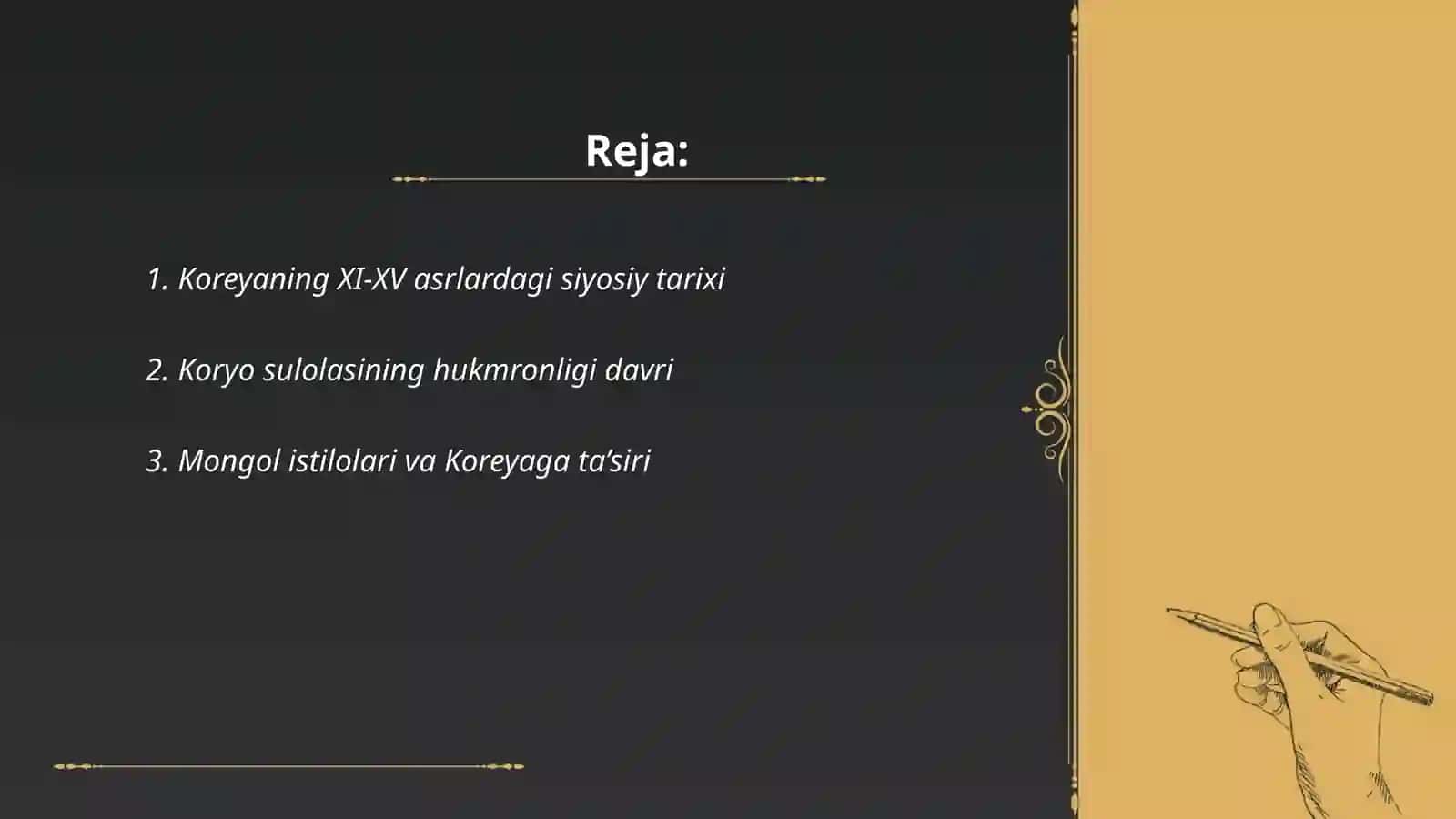 Koreyaning XI-XV asrlardagi siyosiy tarixi 2