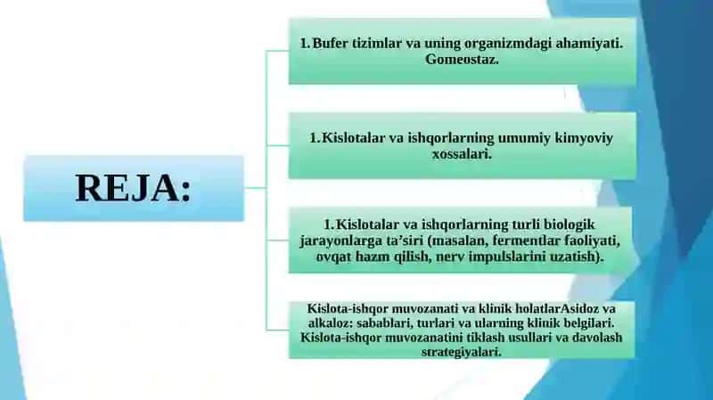 Kislotalar, ishqorlar, buferlar. 2