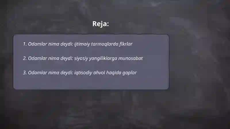 Odamlar nima deydi 2
