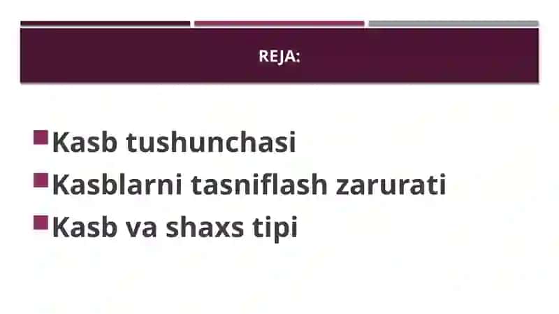 kasblar Tasnifi 2