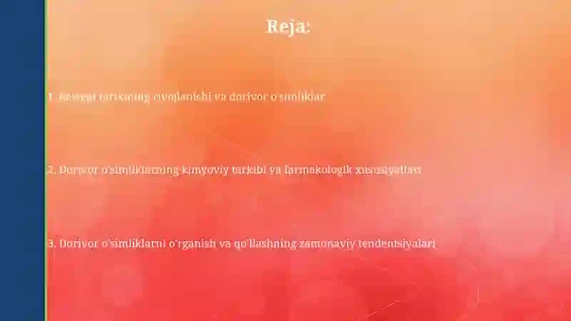 Retsept tarixi. Dorivor o'simliklar 2