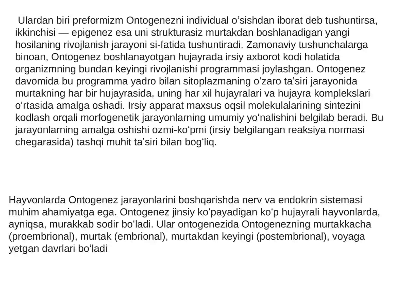 Ontogenez 2