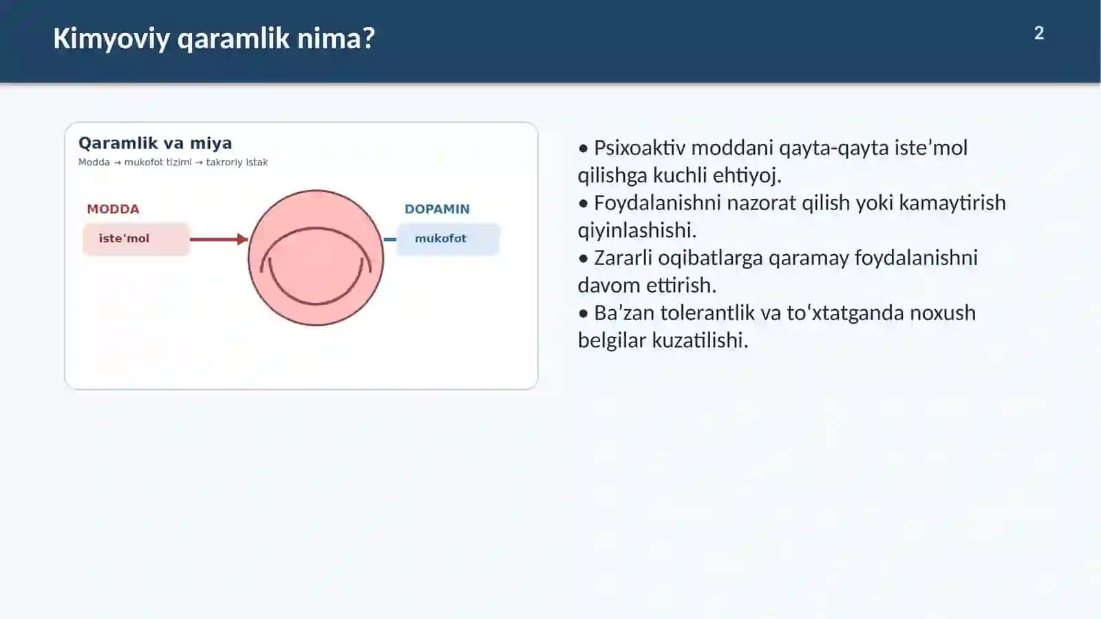 Kimyoviy qaramlik turlari 2