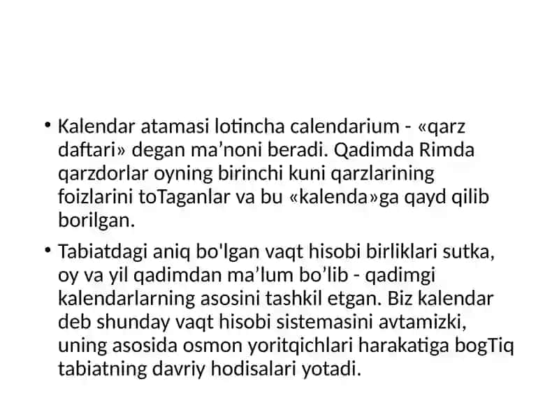 Kalendarlar tarixi 2