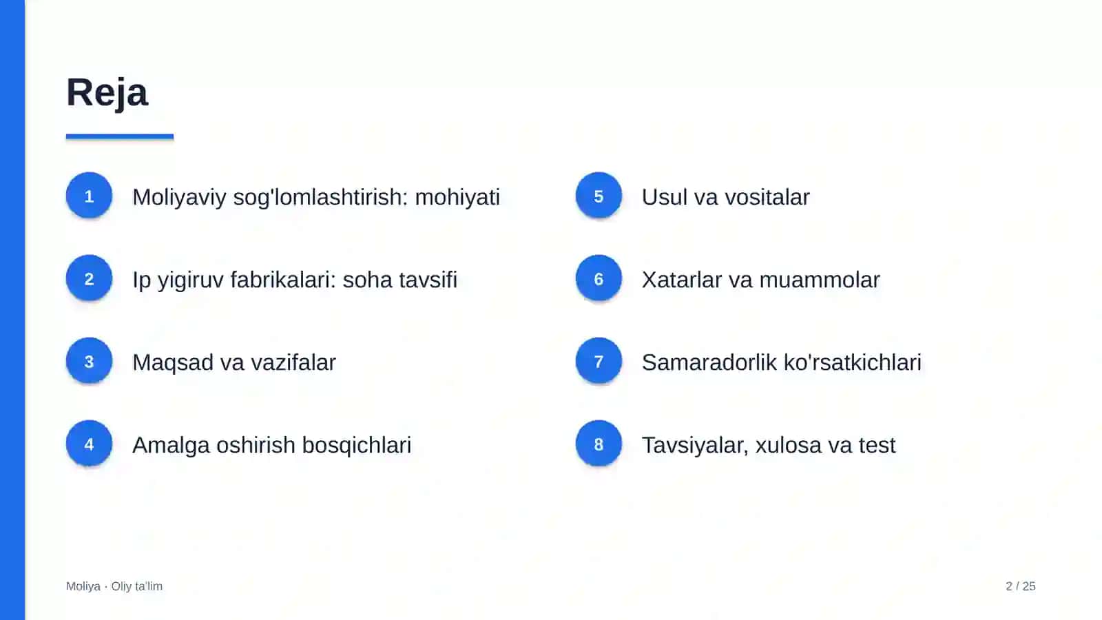 Ip yigiruv fabrikalarida moliyaviy sog'lomlashtirish 2