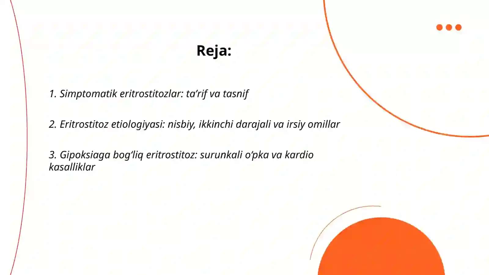 Simptomatik eritrostitozlar 2
