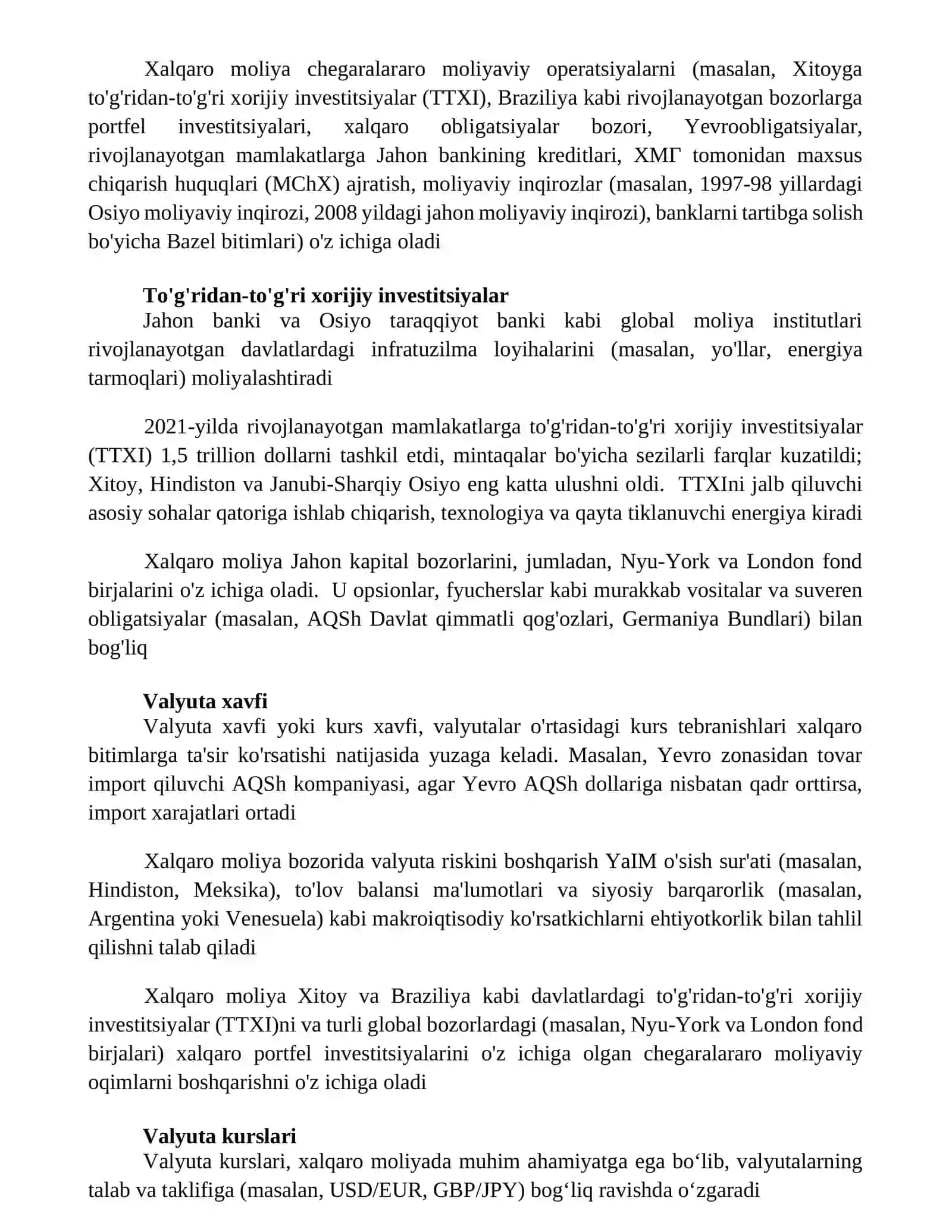 Xalqaro moliya 2