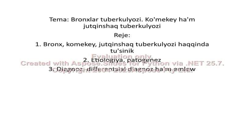 Bronxlar tuberkulyozi 2