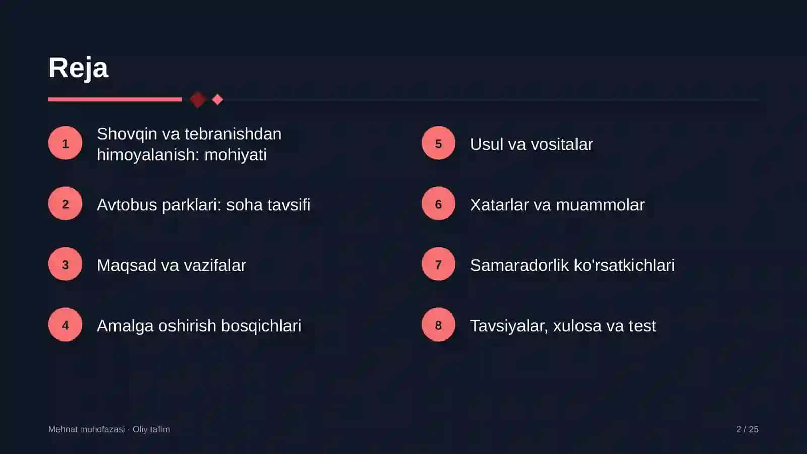 Avtobus parklarida shovqin va tebranishdan himoyalanish 2