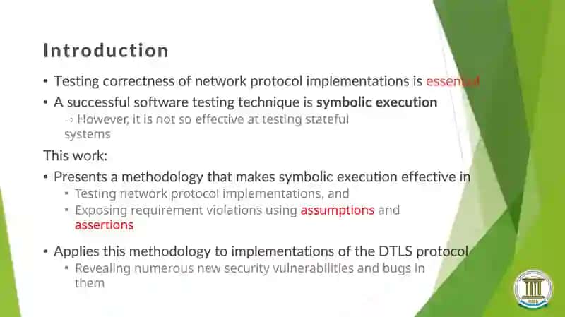 Applying Symbolic Execution to Test Implementations of a Network Protocol Against its Specification 2
