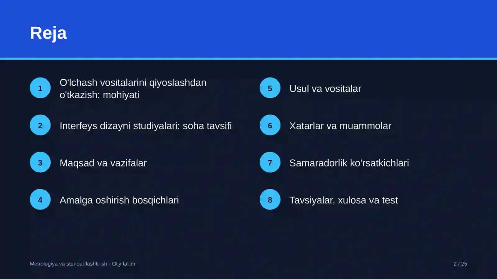 Interfeys dizayni studiyalarida o'lchash vositalarini qiyoslashdan o'tkazish 2