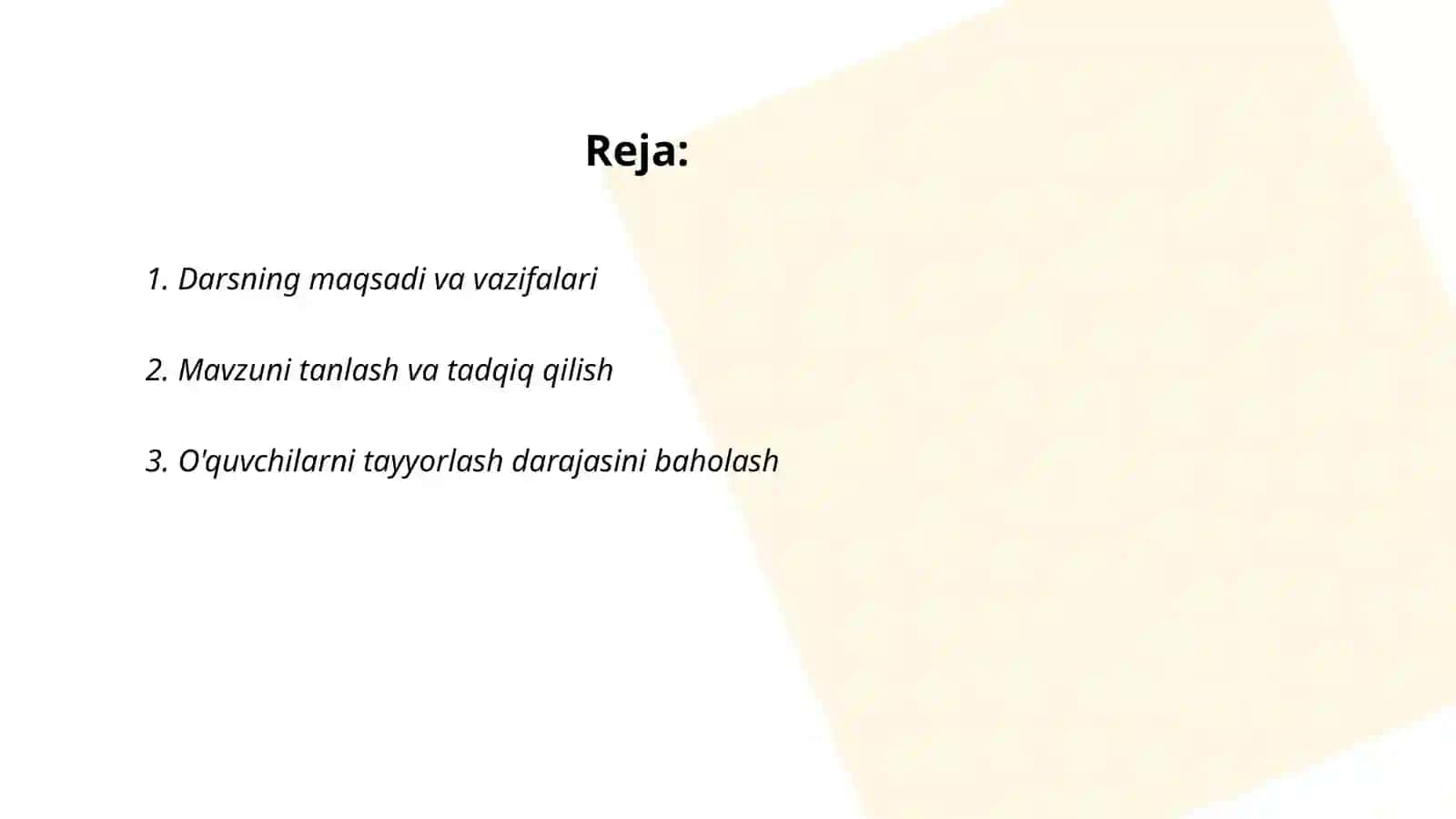 Dars reja konspekti 2