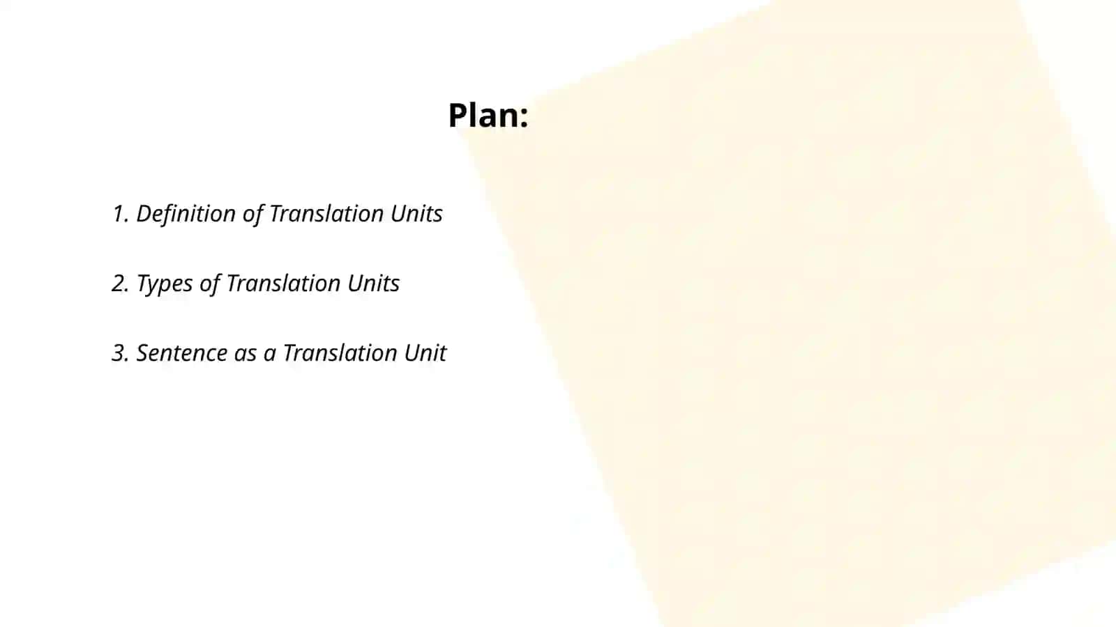Units of translation 2
