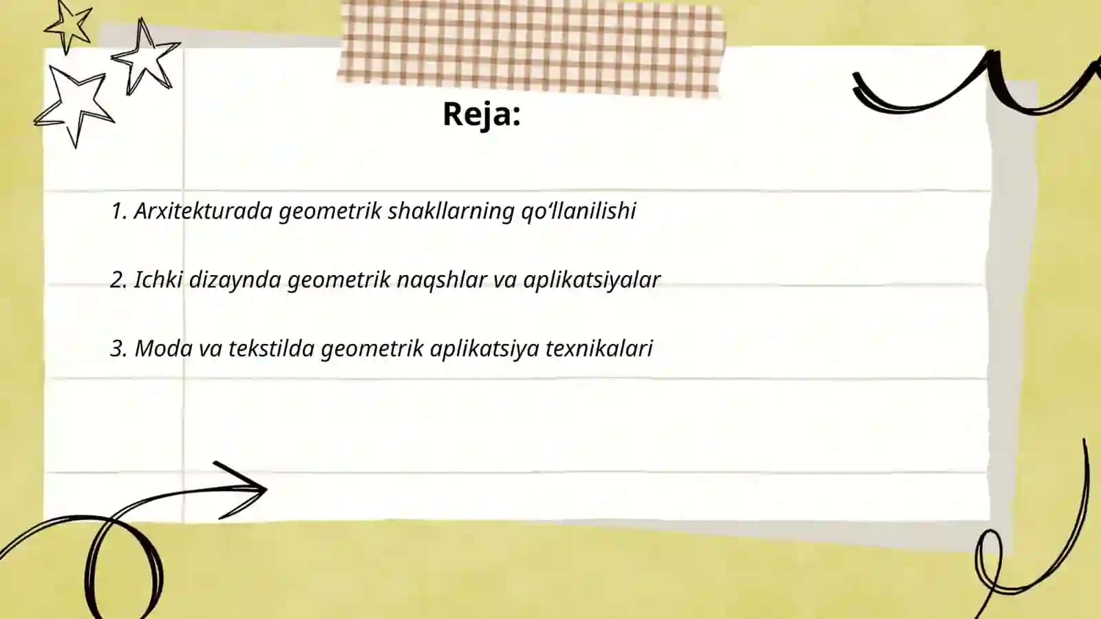Geometrik shakli applikatsiyalar 2