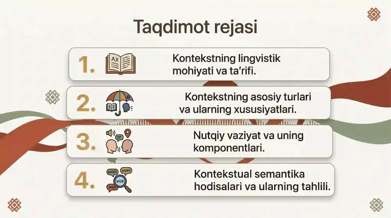 Konteksli nutq xususiyatlari 2