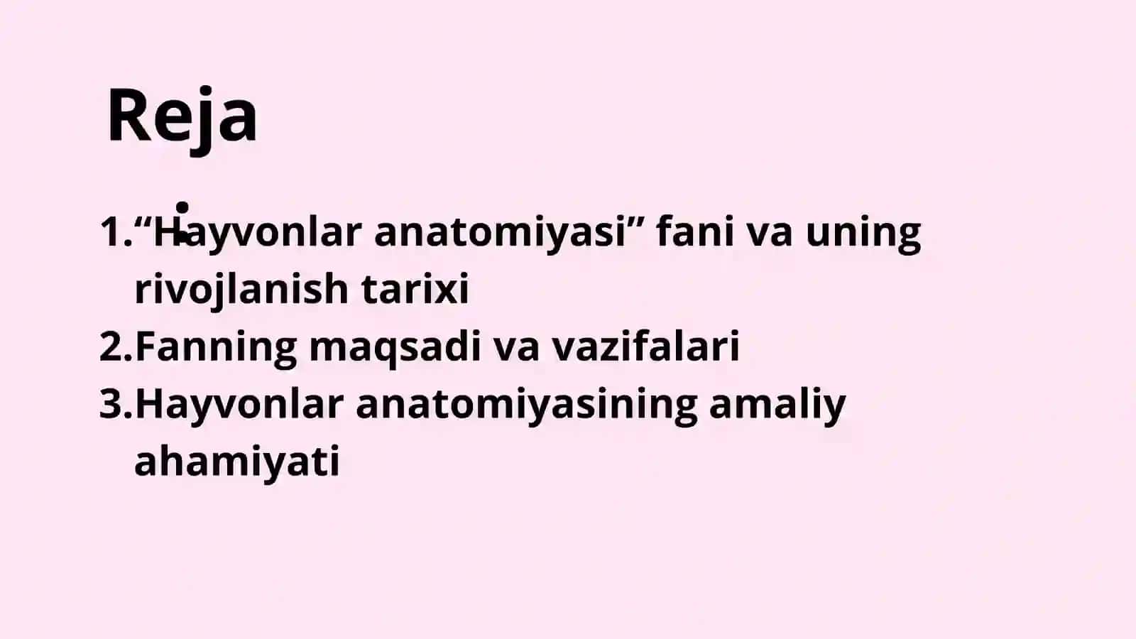 Hayvonlar anatomiyasi 2