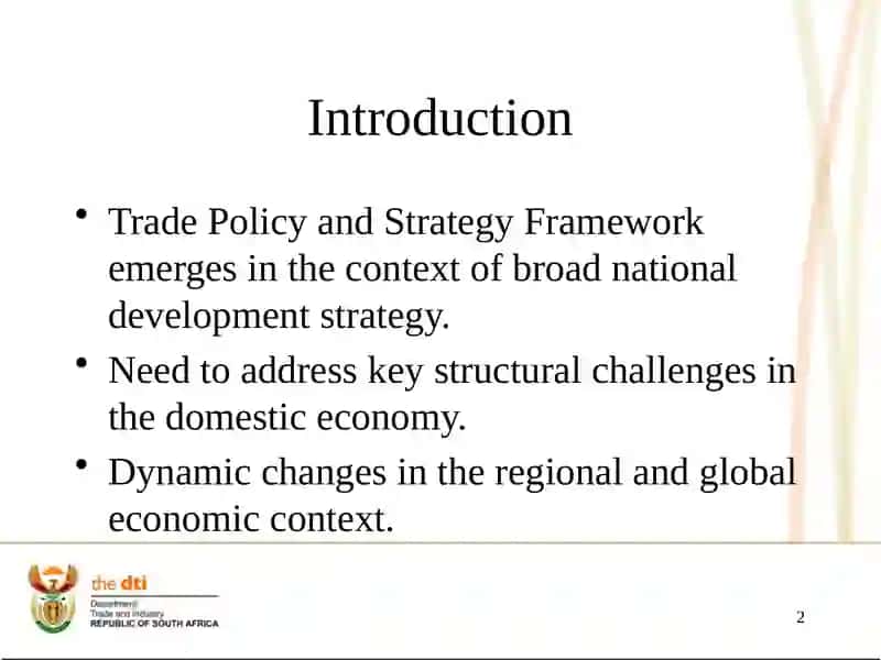 Trade Policy and Strategy Framework 2