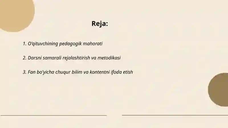 O'qituvchining pedagogik mahorati 2