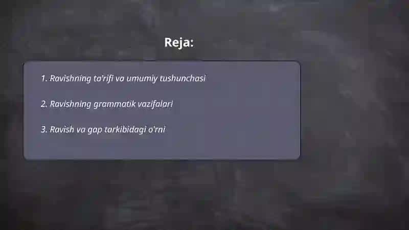 Ravish haqida tushuncha 2