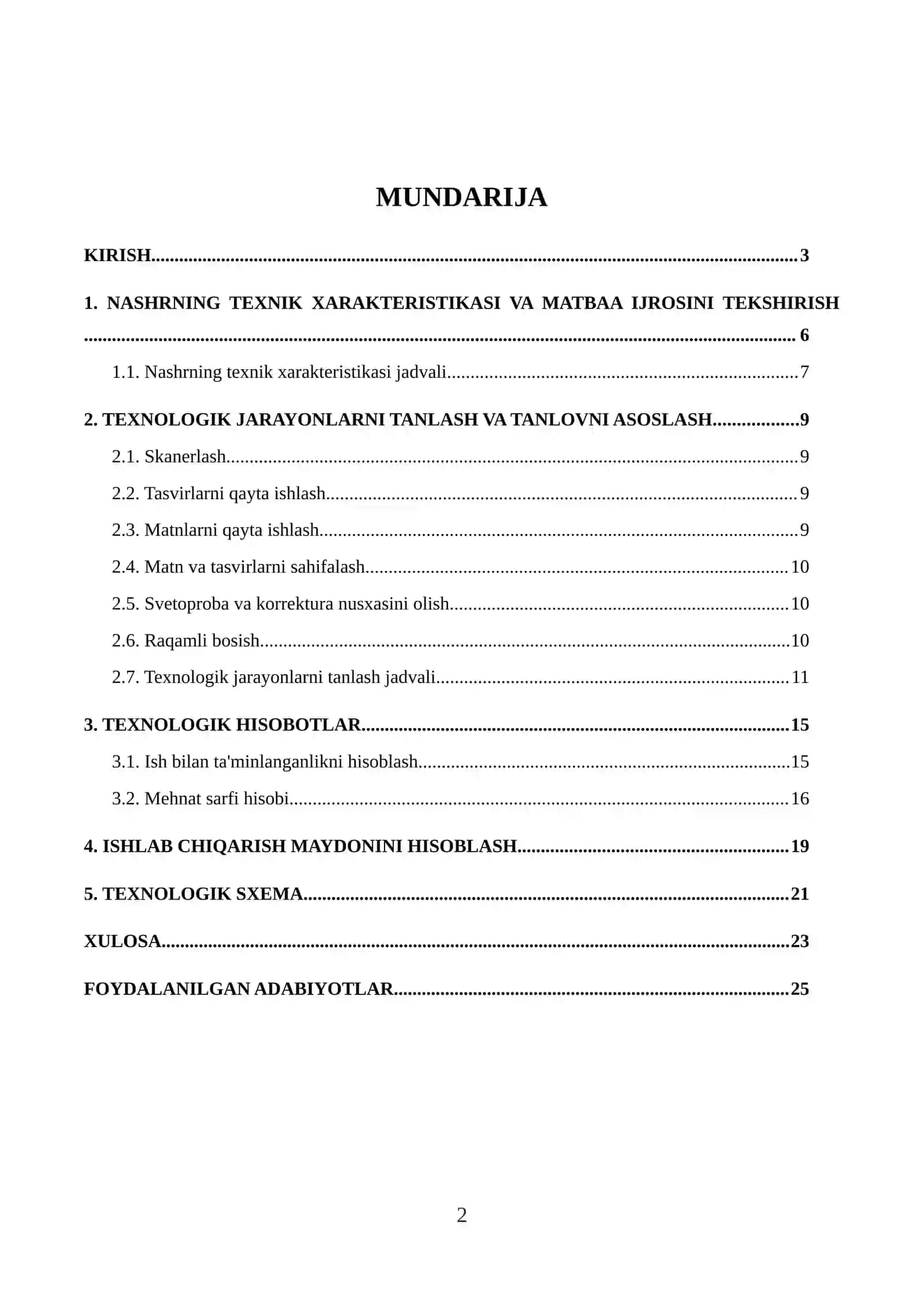 Kichik o'lchamli nashrlar uchun bosmaga tayyorlash texnologik jarayonini ishlab chiqish 2