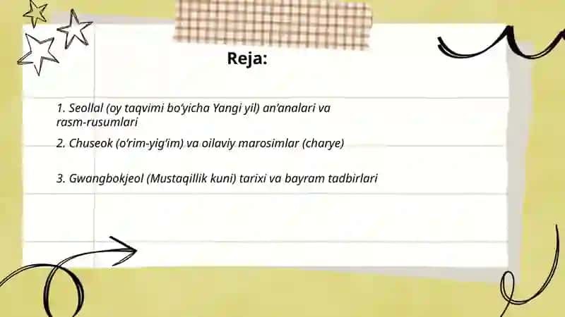 Janubiy koreya bayramlari 2