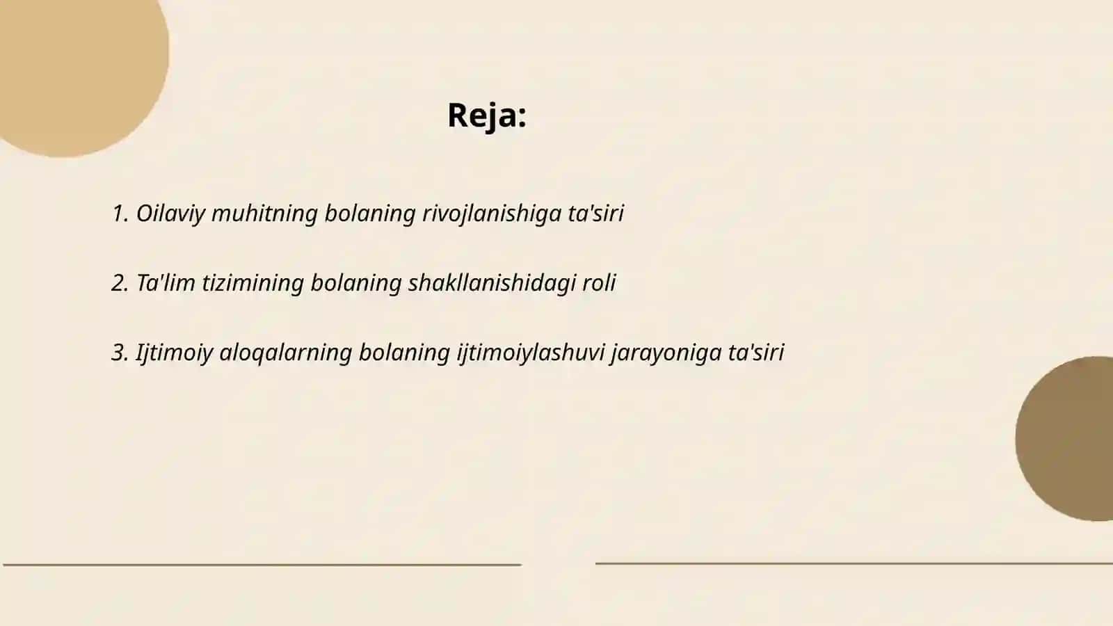 Bola rivojlanishida muhitning tasiri 2
