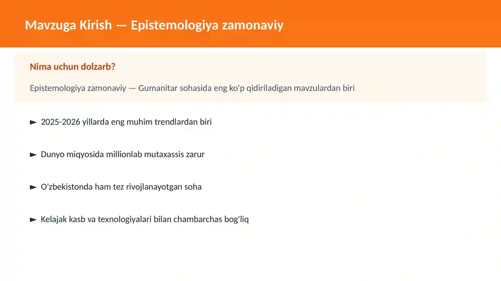 Epistemologiya zamonaviy 2