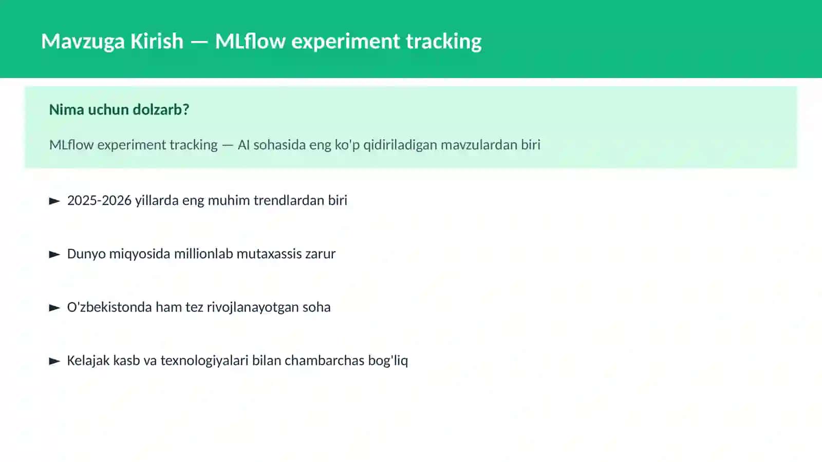 MLflow experiment tracking 2