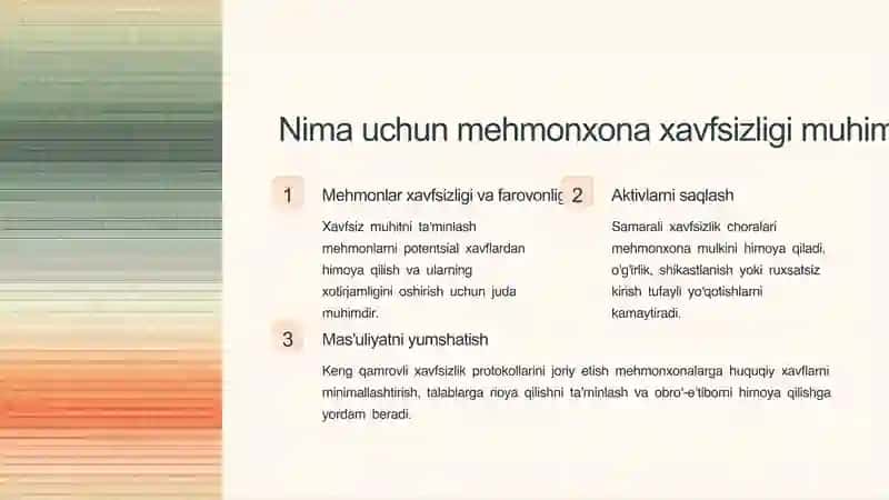 Mehmonxonalarda xavfsizlik xizmatlarini ko'rsatishda mehnat resurslarining roli 2