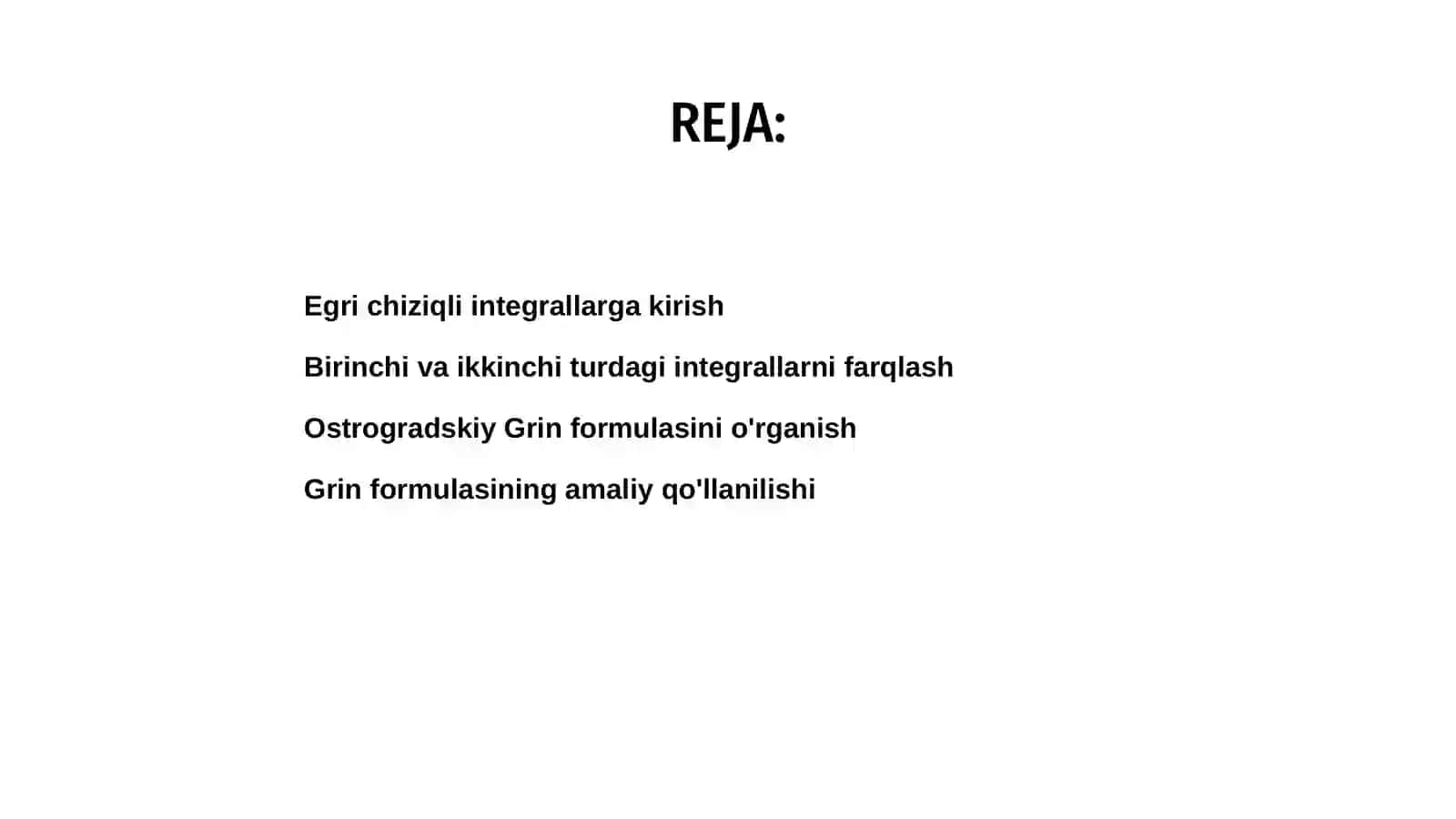 Egri chiziqli integrallar 2