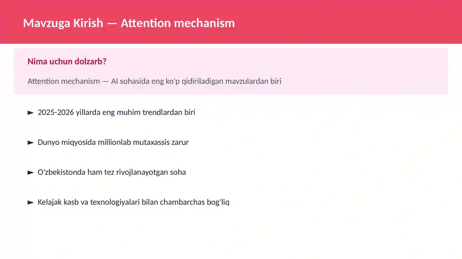 Attention mechanism 2